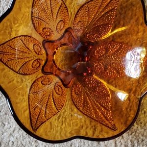 1960s Warm Amber Glow Vntg. Bowl "Renaissance Gold" by Anchor Hocking
